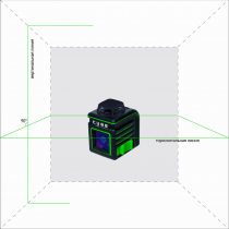 Лазерный уровень ADA CUBE 360 GREEN Basic Edition Арт. А00672 (Зеленый луч)